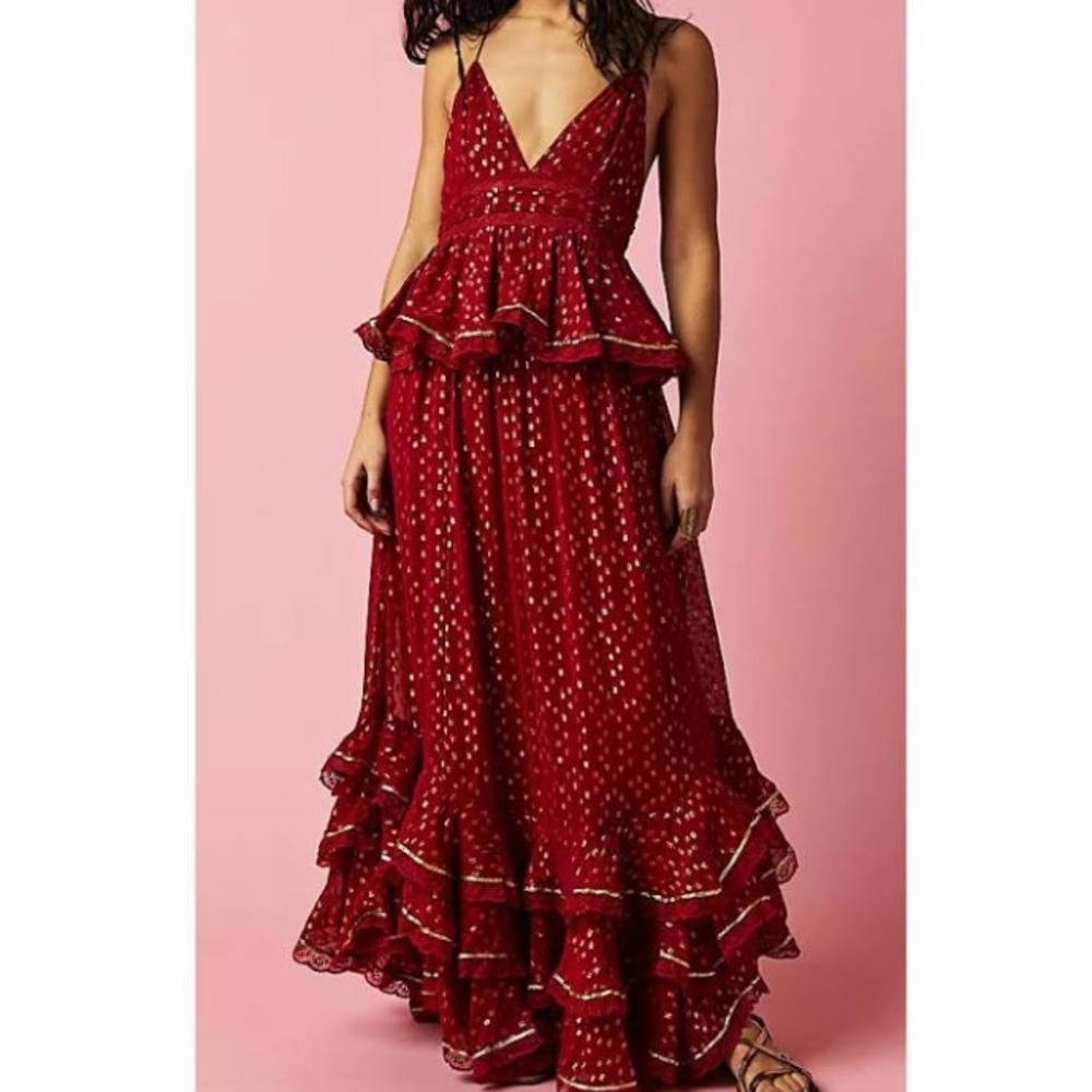Rococo Sand Emi Long Dress XS Like New - Picture 2 of 5